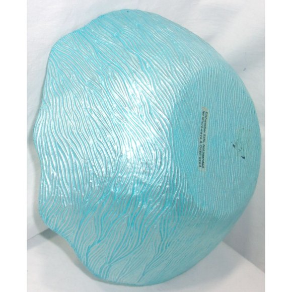 Beautiful Turquoise Catch All Decorative Glass Bowl 8" - Picture 5 of 9